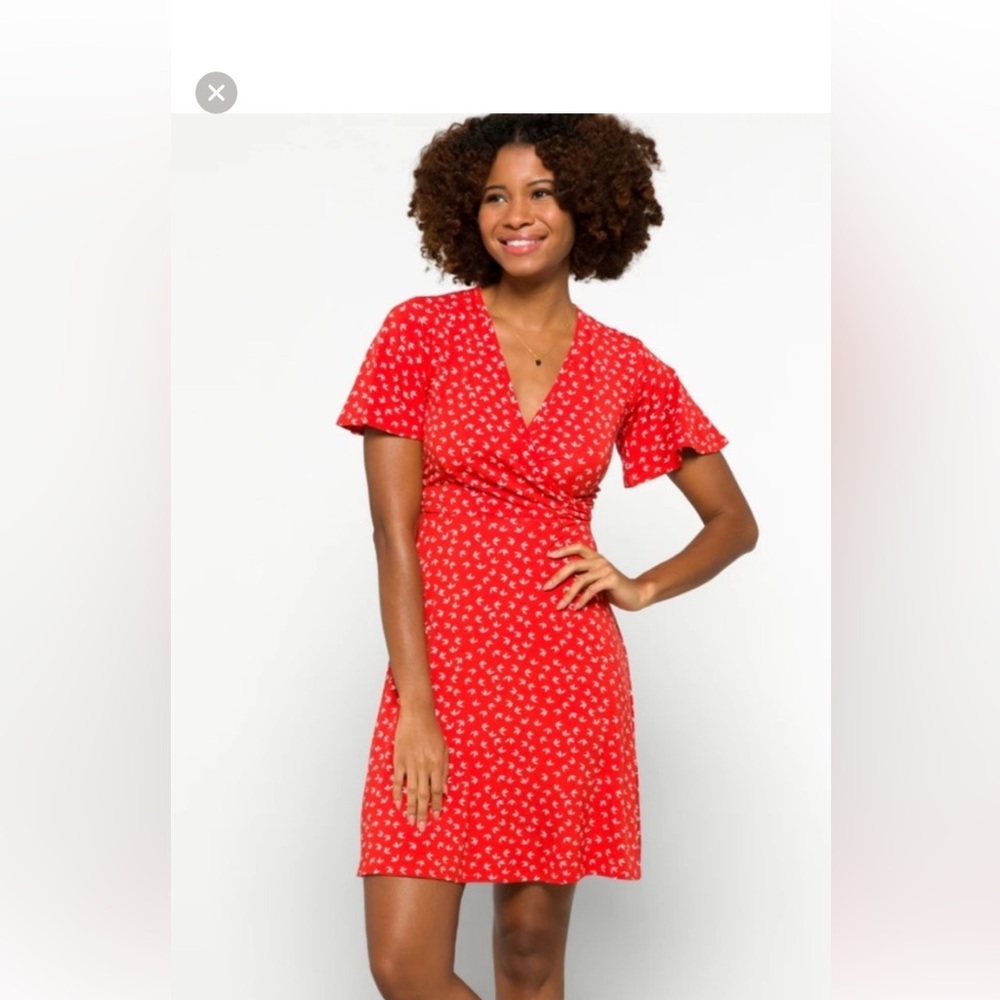 41 Hawthorn Red and White Wrap Sundress